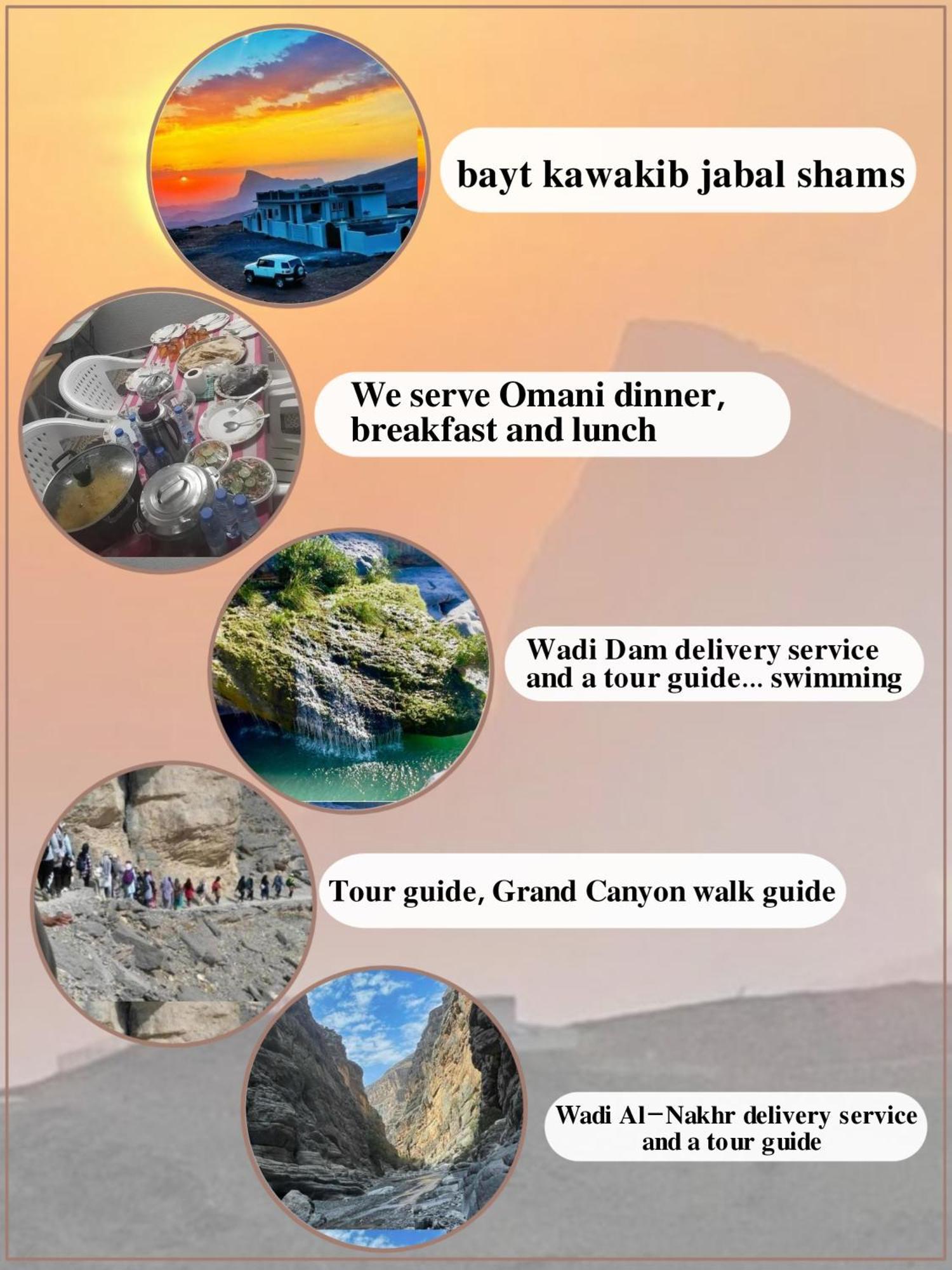 Jabal Shams Bayt Kawakib Villa Misfāh Kültér fotó